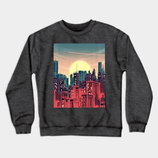 Dusky City Skyline Crewneck Sweatshirt